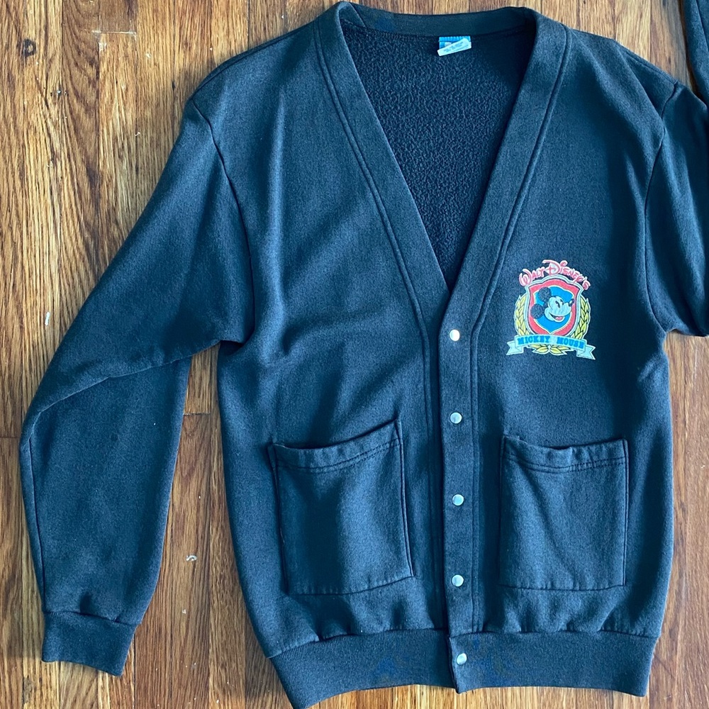 Vintage Large Button Down Double Pocket Sweater - image 5